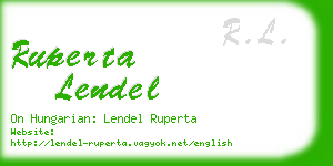 ruperta lendel business card